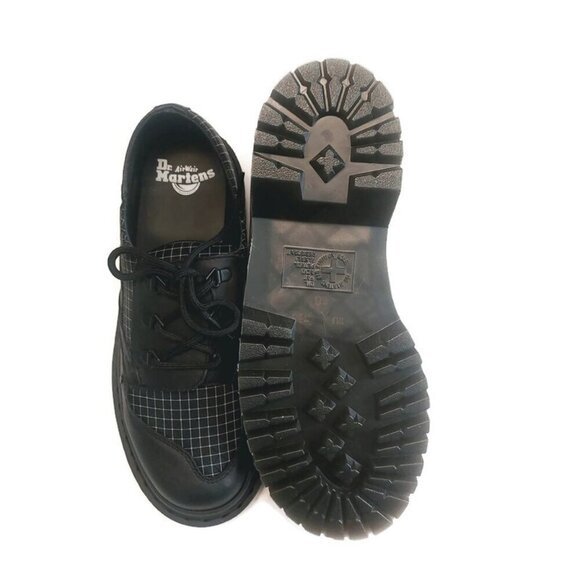 Dr Martens 1461 Leather Derby Oxford Shoes Mens Size 9 Womens Sz 10 Black White - Picture 7 of 8